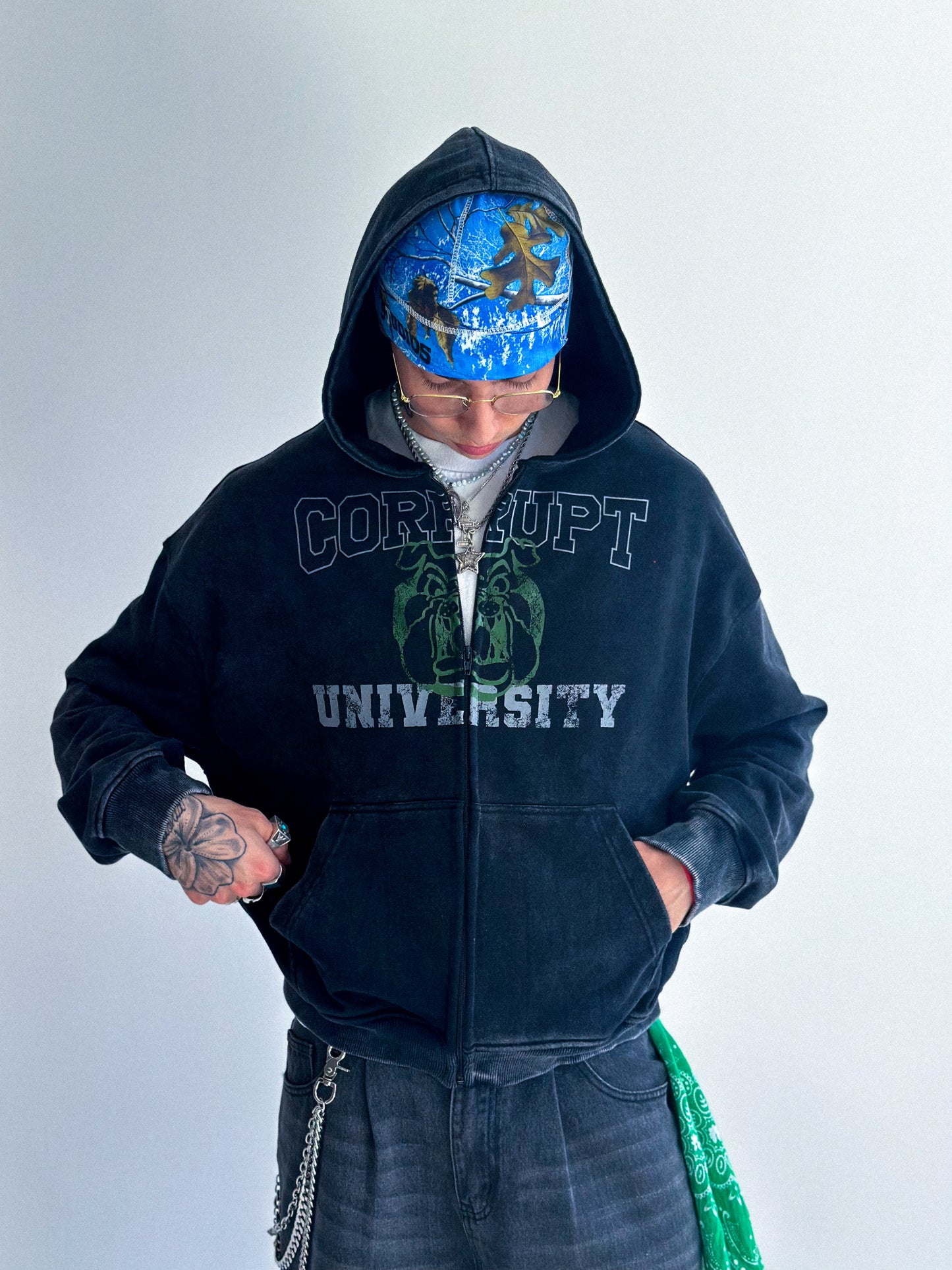University Zip Up (Black)
