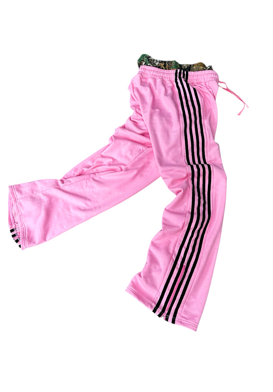 Camo double waist sweatpants (Black)