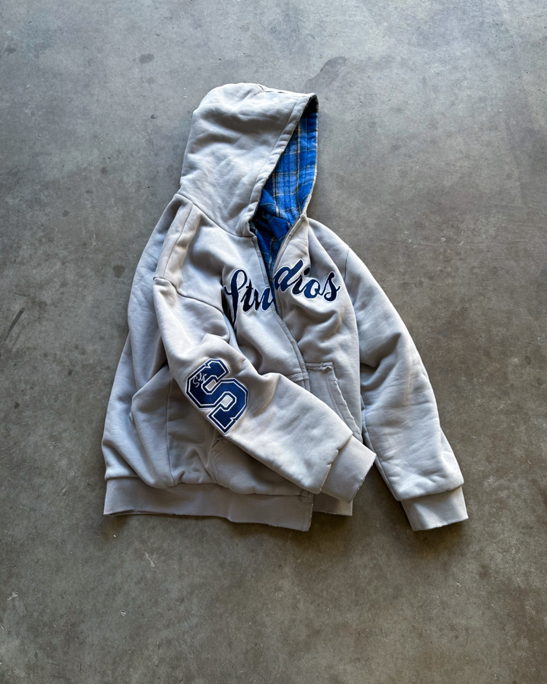 Stone Reverse Zip Up