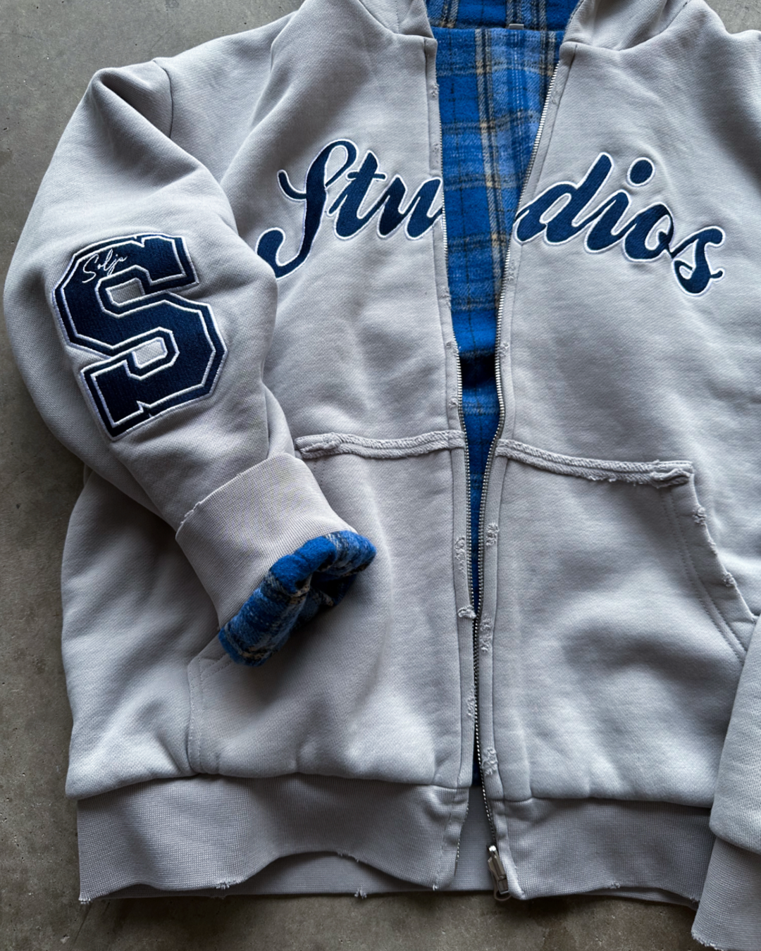 Stone Reverse Zip Up