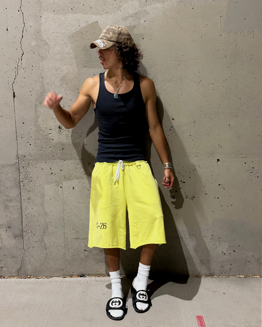 Sol Yellow Sweat shorts